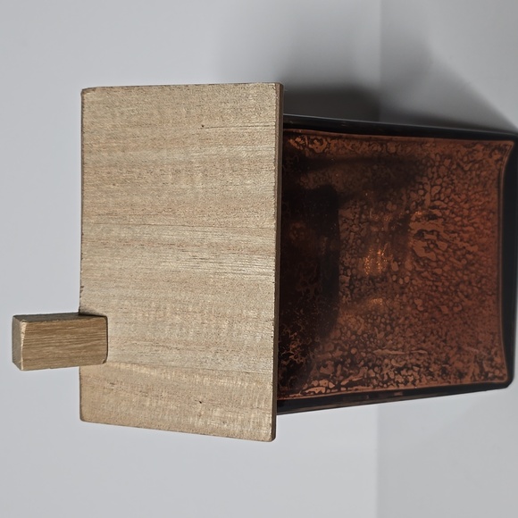 New Brown Glass House with Woodgrain Roof Tabletop Décor by Ashland 8" - Picture 5 of 8